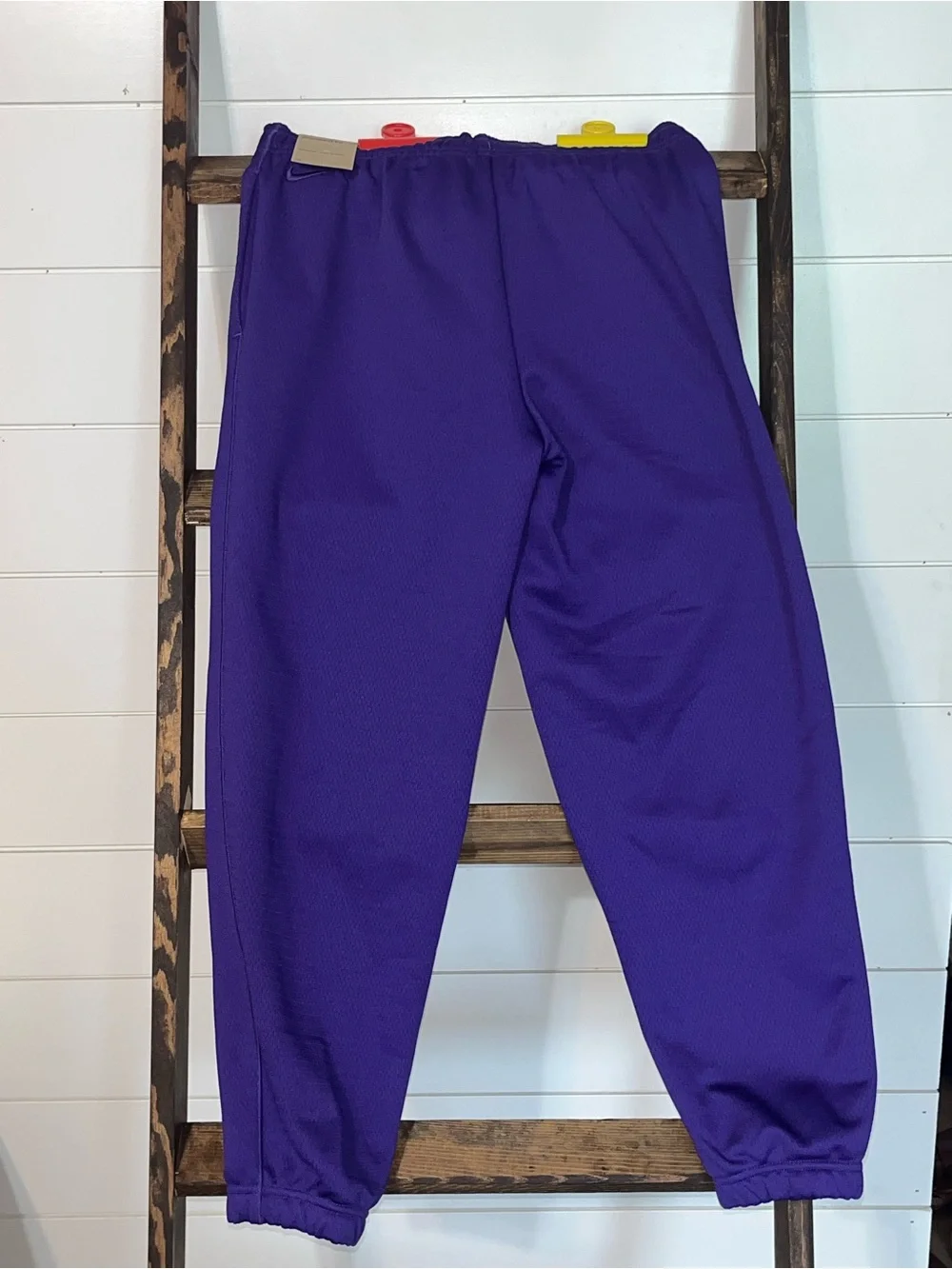 Nike Kids Purple Joggers with Yellow Logo